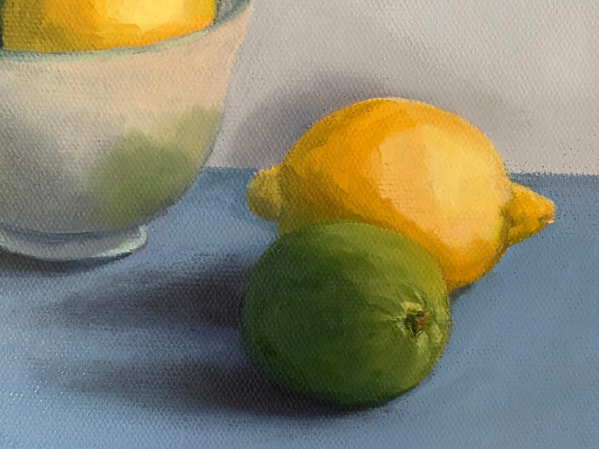 Jonquil Williamson Lemons and Limes with bowl Original Still life Painting 2