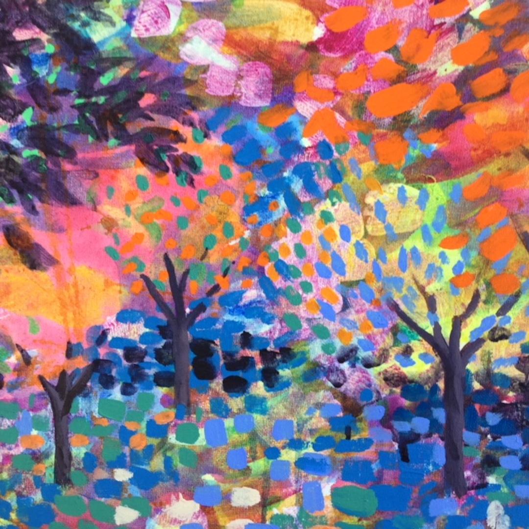 Arboretum, Rosemary Farrer, Original Impressionist Painting, Contemporary Art 2