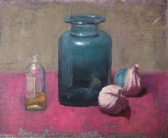 Benedict Flanagan, Blue Jar, London Art, Still Life Art, Traditional Food Art