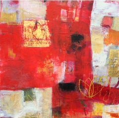 Stopping Awhile, JESSICA BROWN, Pintura Abstracta Original en Venta, Arte Rojo