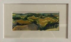 Rosie Phipps, Purple Cotswold, Original Landscape Painting, Oxfordshire Artwork