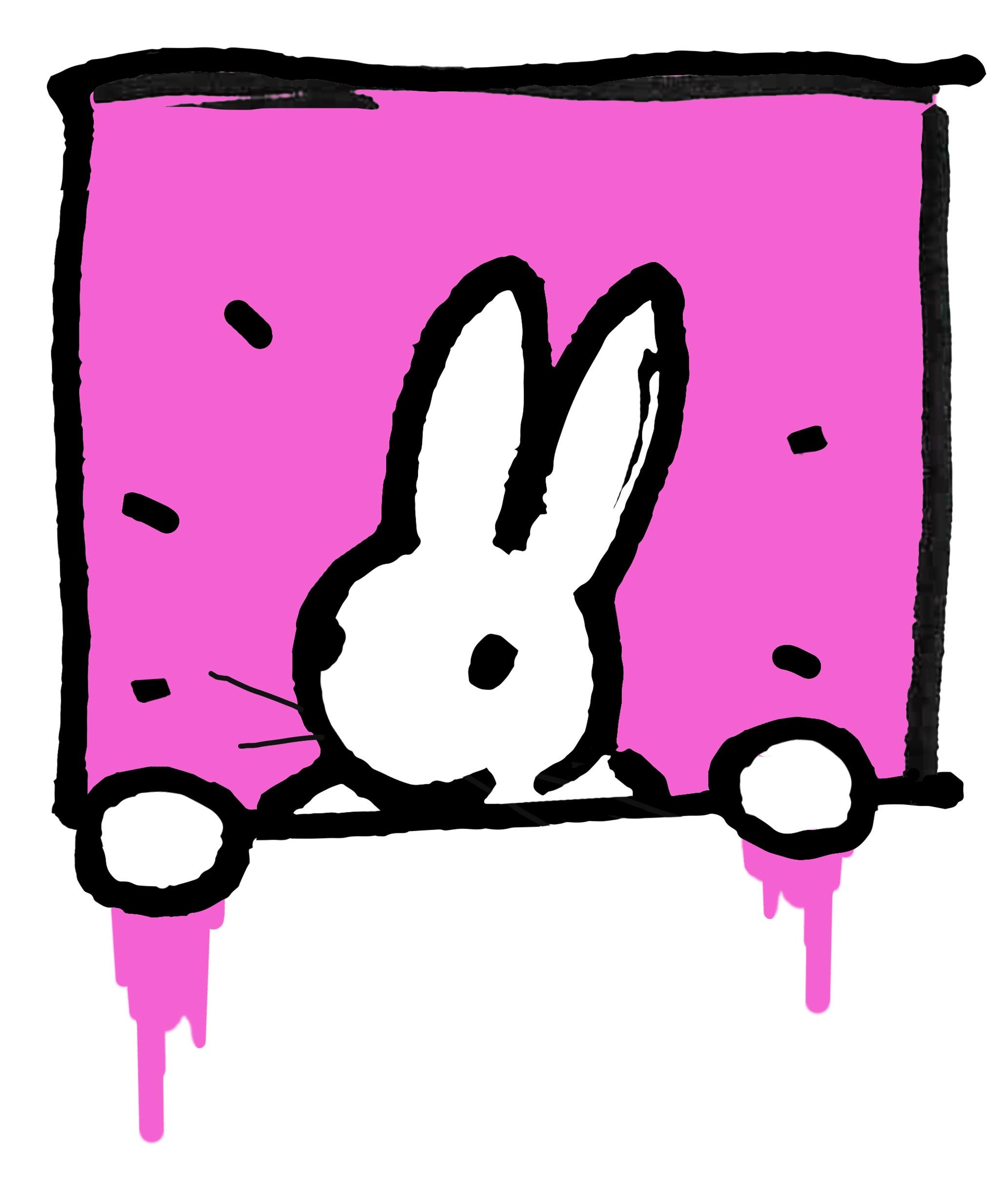 美品 キース・ヘリング作 Bunny on the Run シルクスクリーン