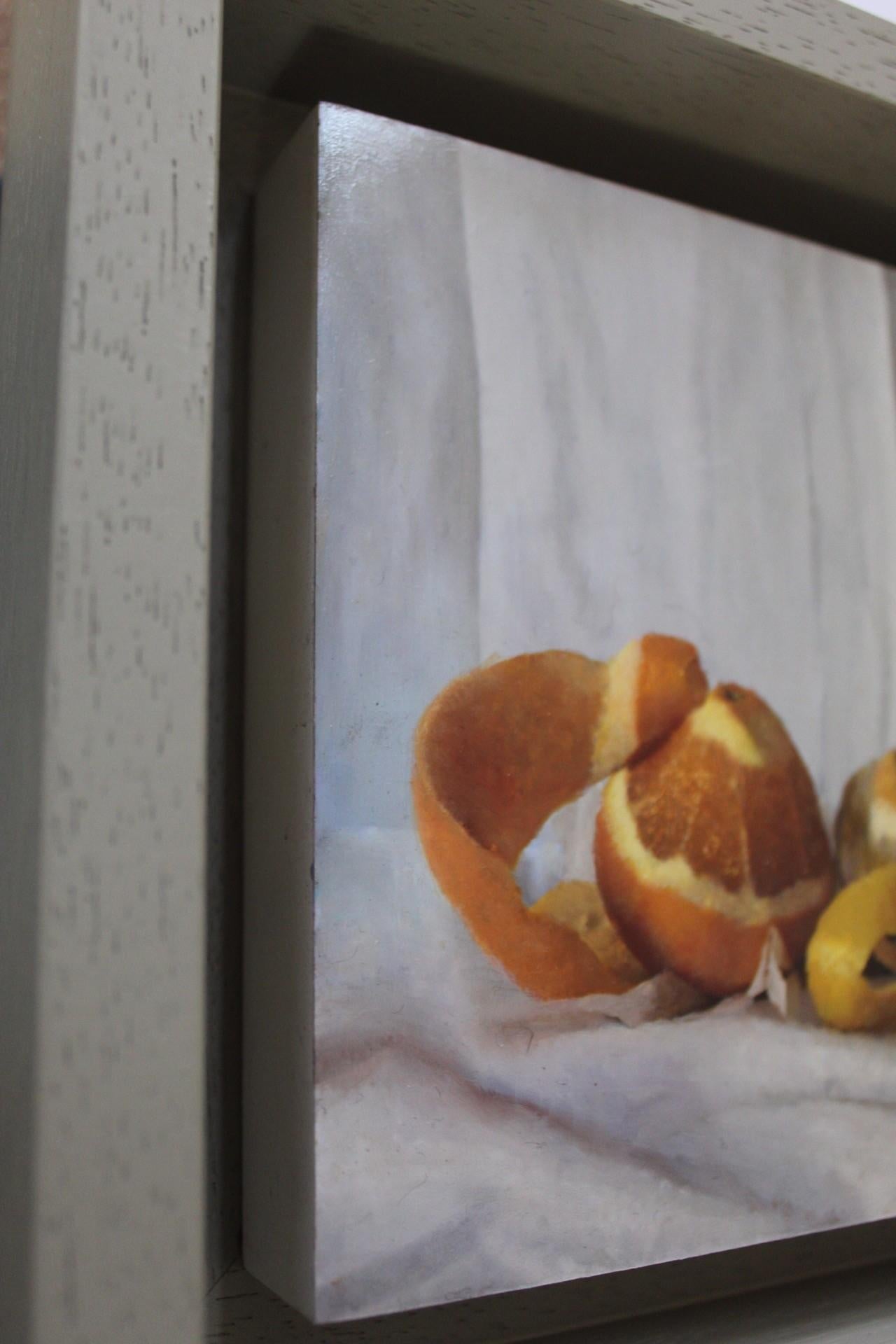 Kate Verrion, Two Seville Oranges and A Lemon, Original Still Life Painting 1