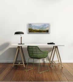 Landscape Drenched In Green, MARIA FLOYD, Bright Abstract Landscape Painting