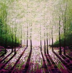 Amanda Horvath, Rosebay Glade, Original Bright Contemporary Landscape Painting