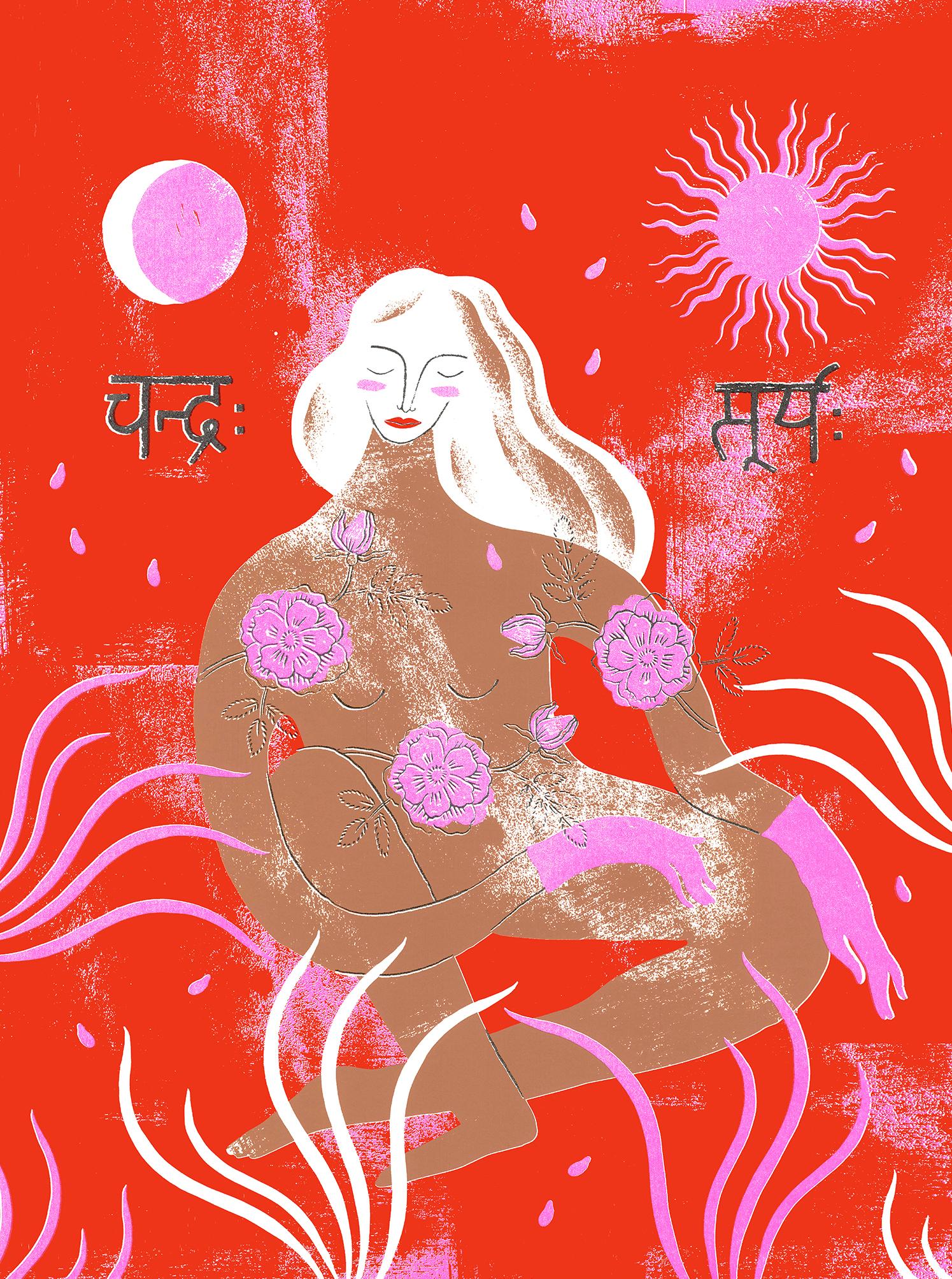 Goddess Shakti, Limited edition Silkscreen print BY AGNESE TAURINA, Affordable 