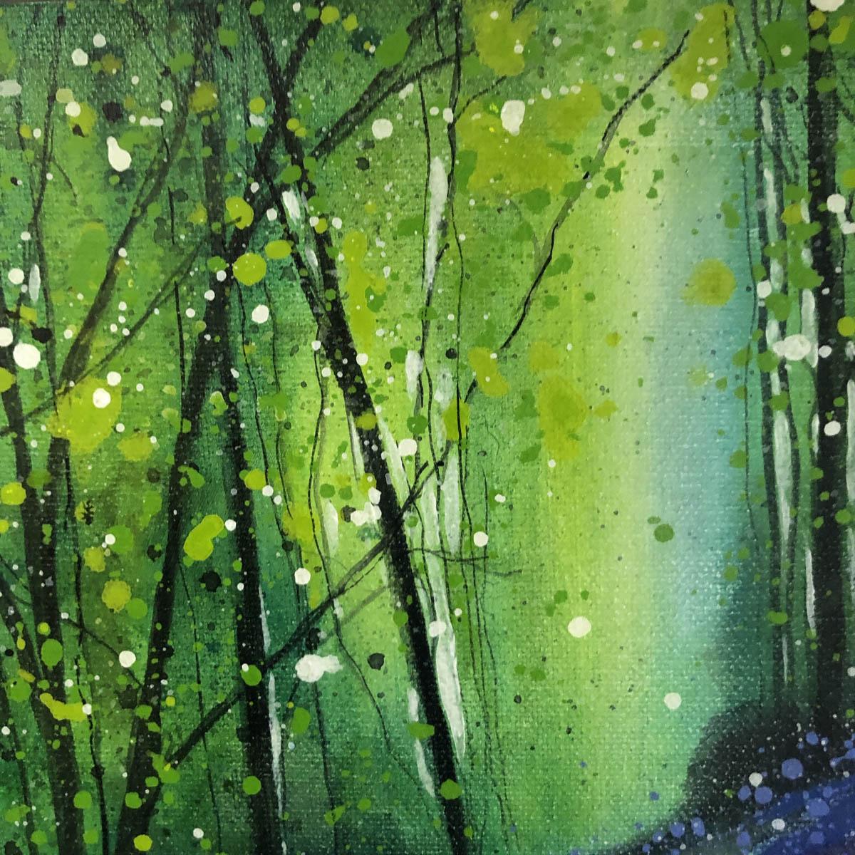 Adele Riley, Bluebell Wood, Original Contemporary Landscape Painting, Woodland A 4