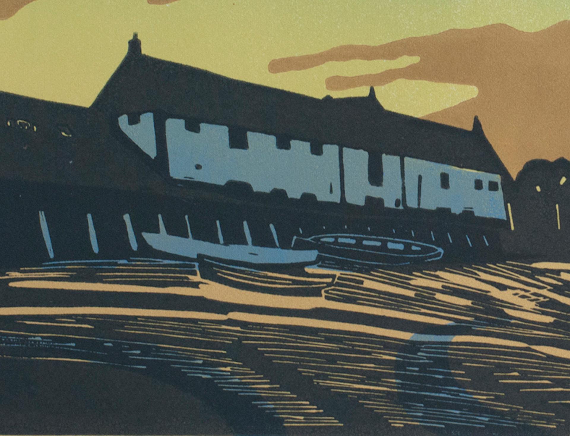 Colin Moore, Burnham Overy Staithe, Limited Edition Print, Contemporary Seascape 2