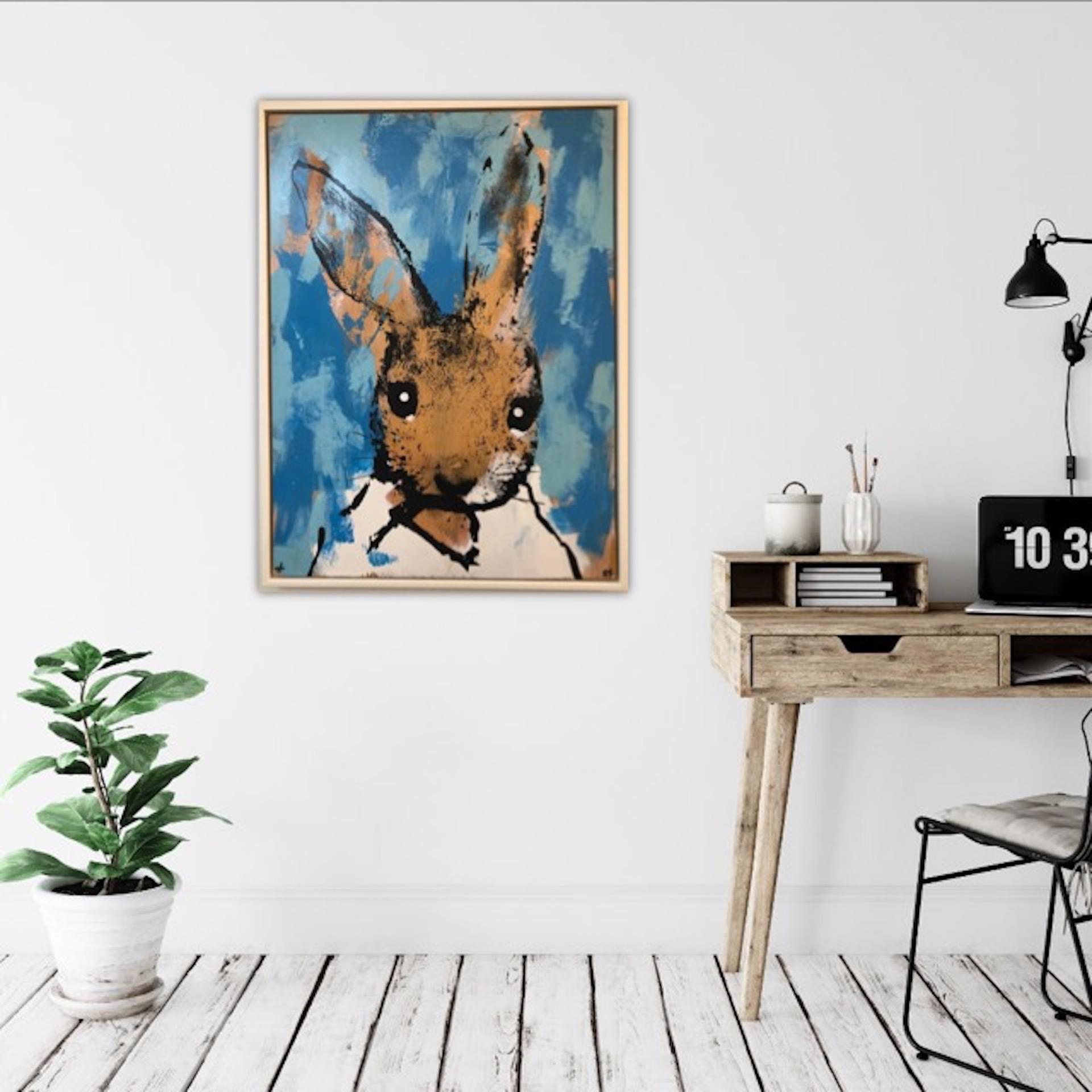 Sorry… #85 BY HARRY BUNCE, Contemporary Animal Art for Sale, Original MixedMedia 5