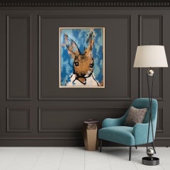 Sorry… #85 BY HARRY BUNCE, Contemporary Animal Art for Sale, Original MixedMedia
