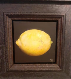 Lemon, Dani Humberstone, Original Oil Painting, Still Life Art, Affordable Art