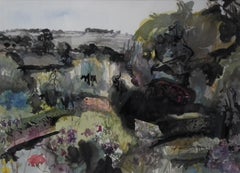 Duncan MacDonald Johnson Un giardino di cottage nel Monmouthshire Paesaggio originale Ar