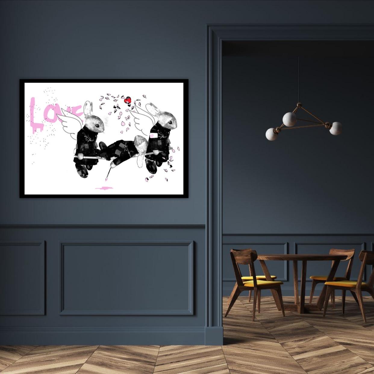 Harry Bunce, Caído, Serigrafía de edición limitada, Arte de conservación en venta 1