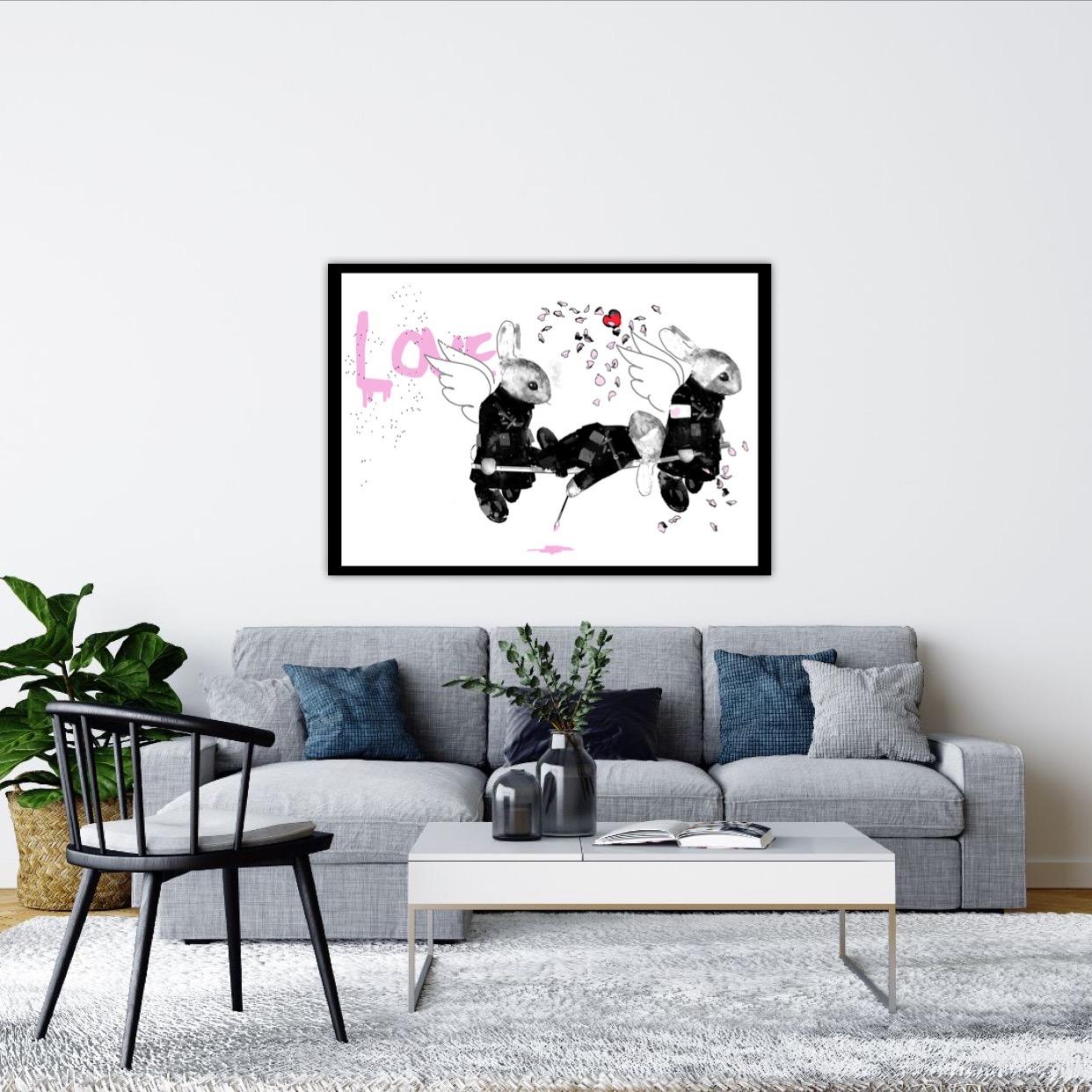 Harry Bunce, Caído, Serigrafía de edición limitada, Arte de conservación en venta 2