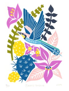 Balearic Sunshine de Kate Heiss, mangeur d'abeilles, tropical, Espagne, Menorca, Art des oiseaux