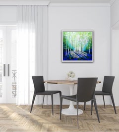 Amanda Horvath, Secret Spring Original Bright Landscape Painting, Affordable Art