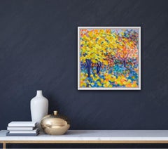 Rosemary Farrer, Yellow Maple, Maple Tree Painting, Original Impressionist Art