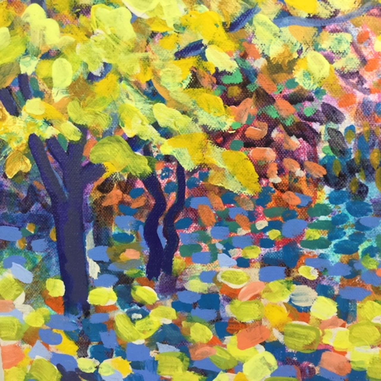 Rosemary Farrer, Yellow Maple, Maple Tree Painting, Original Impressionist Art For Sale 2