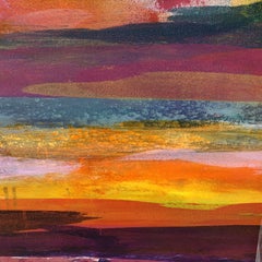 Jane Wachman, Sabbie infuocate, Arte astratta originale, Arte audace, Pittura dichiarata