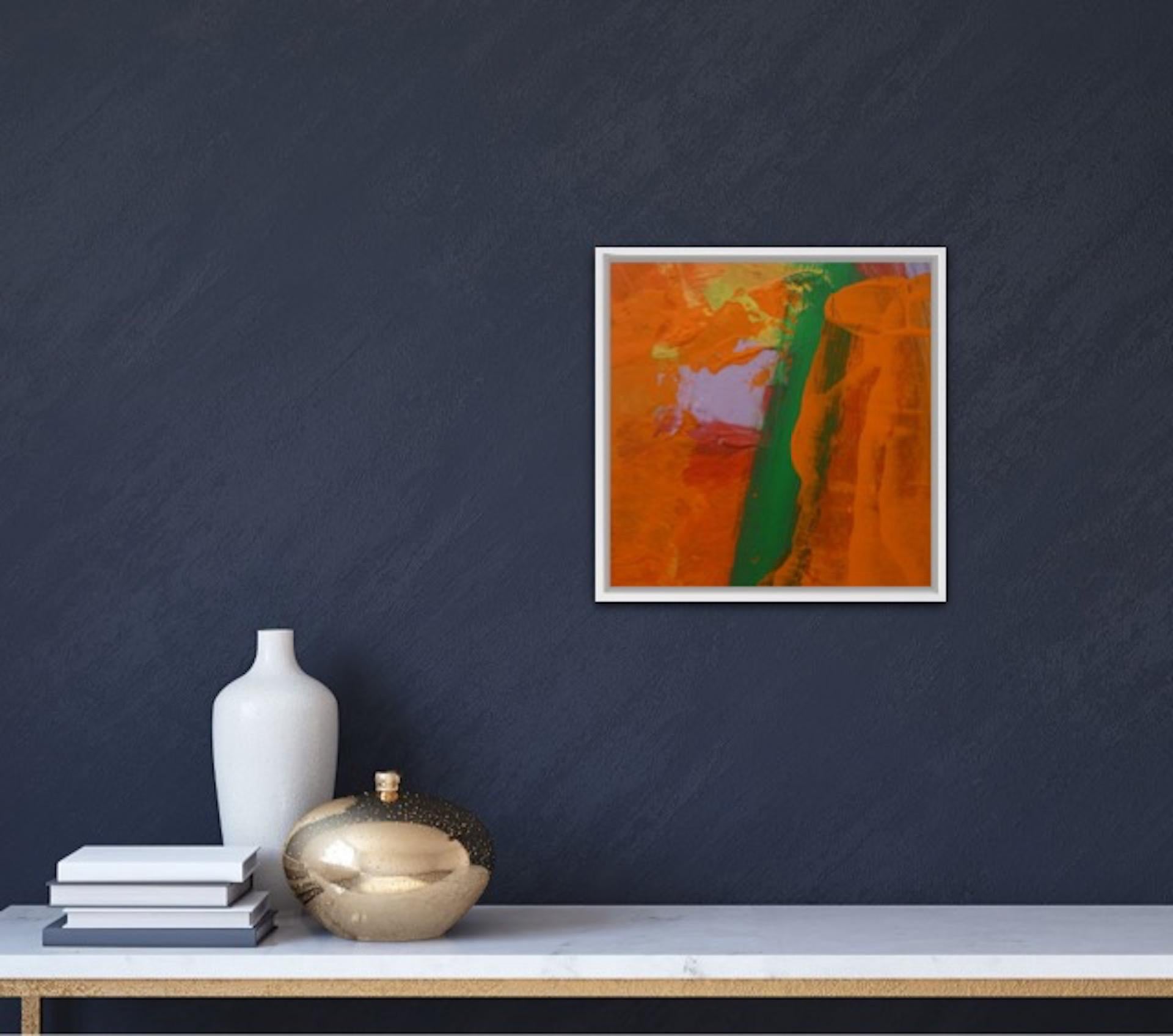Julia Craig, Flamma II, Original Abstract Art, Bright Art, Orange Painting 1