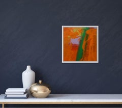 Julia Craig, Flamma II, Original Abstract Art, Bright Art, Orange Painting