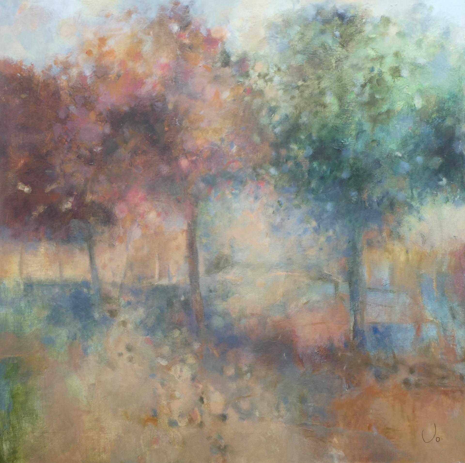 Jo Jenkins, Sibton Park III, peinture originale de paysage, art contemporain