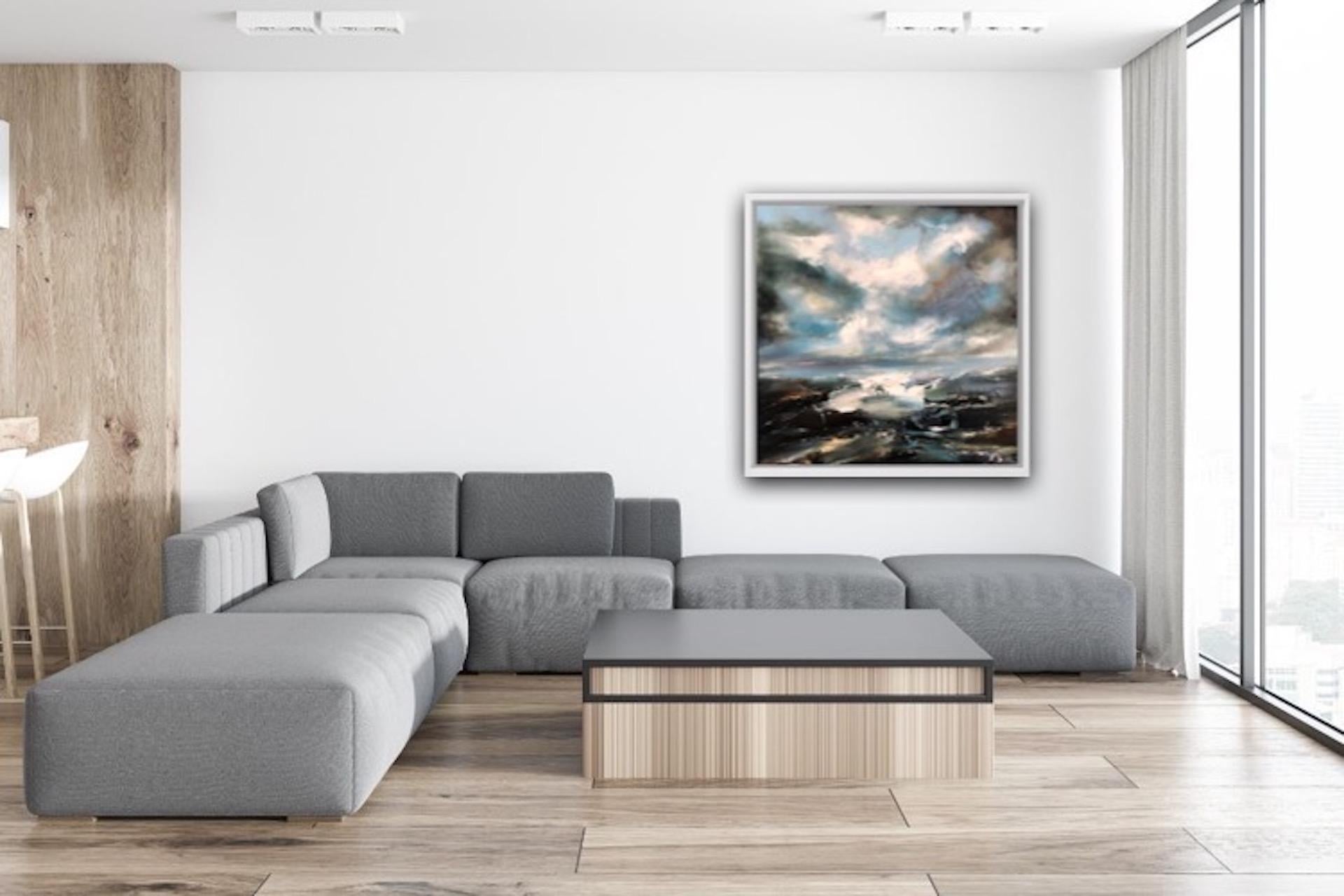 La llamada del verano, Helen Howells, Pintura original de paisaje marino contemporáneo en venta 9