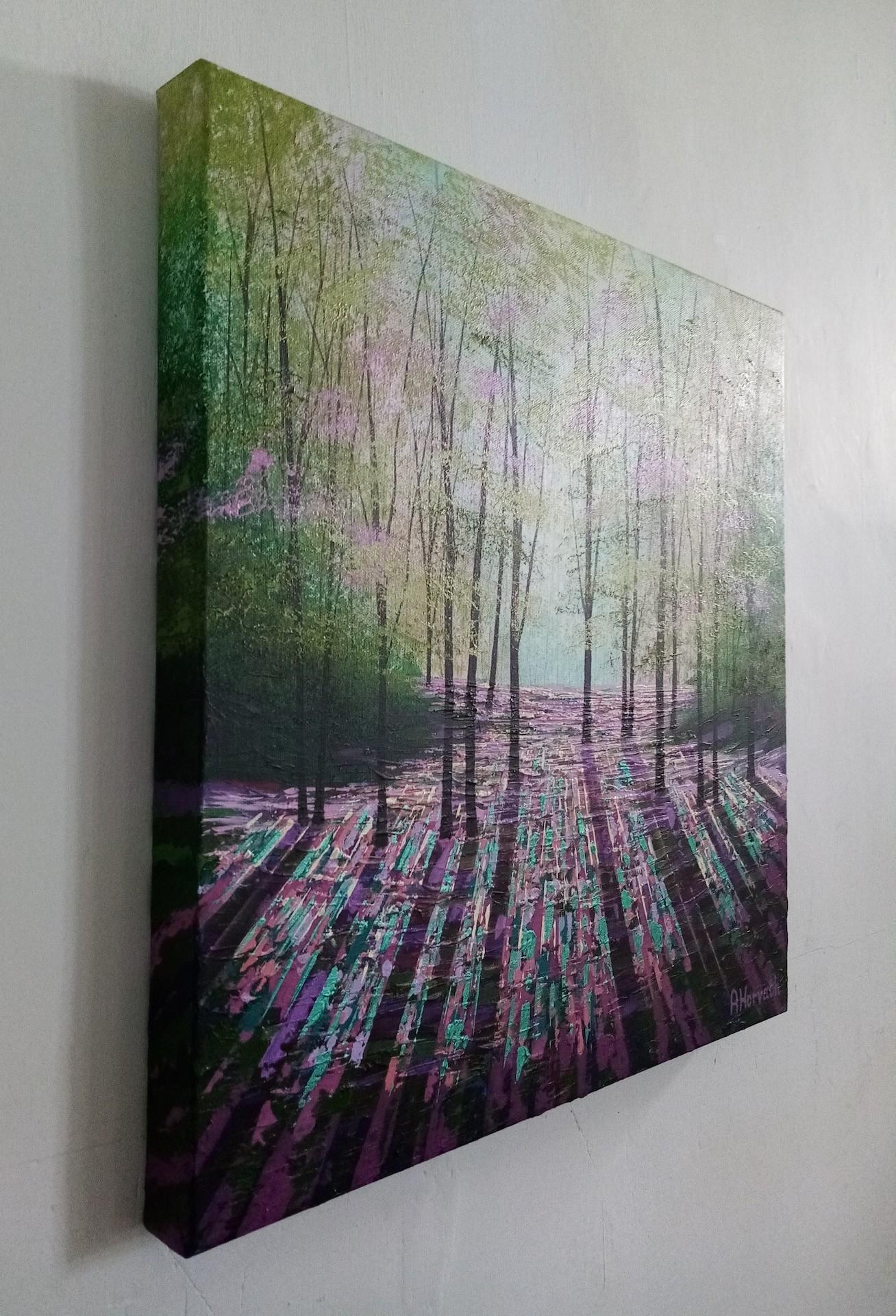 Amanda Horvath, Rosemary Wood, peinture de paysage contemporaine originale en vente 2