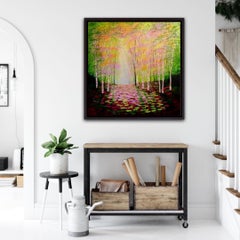 Amanda Horvath, Rose and Golden Wood, Original Painting, Contemporary Art Online