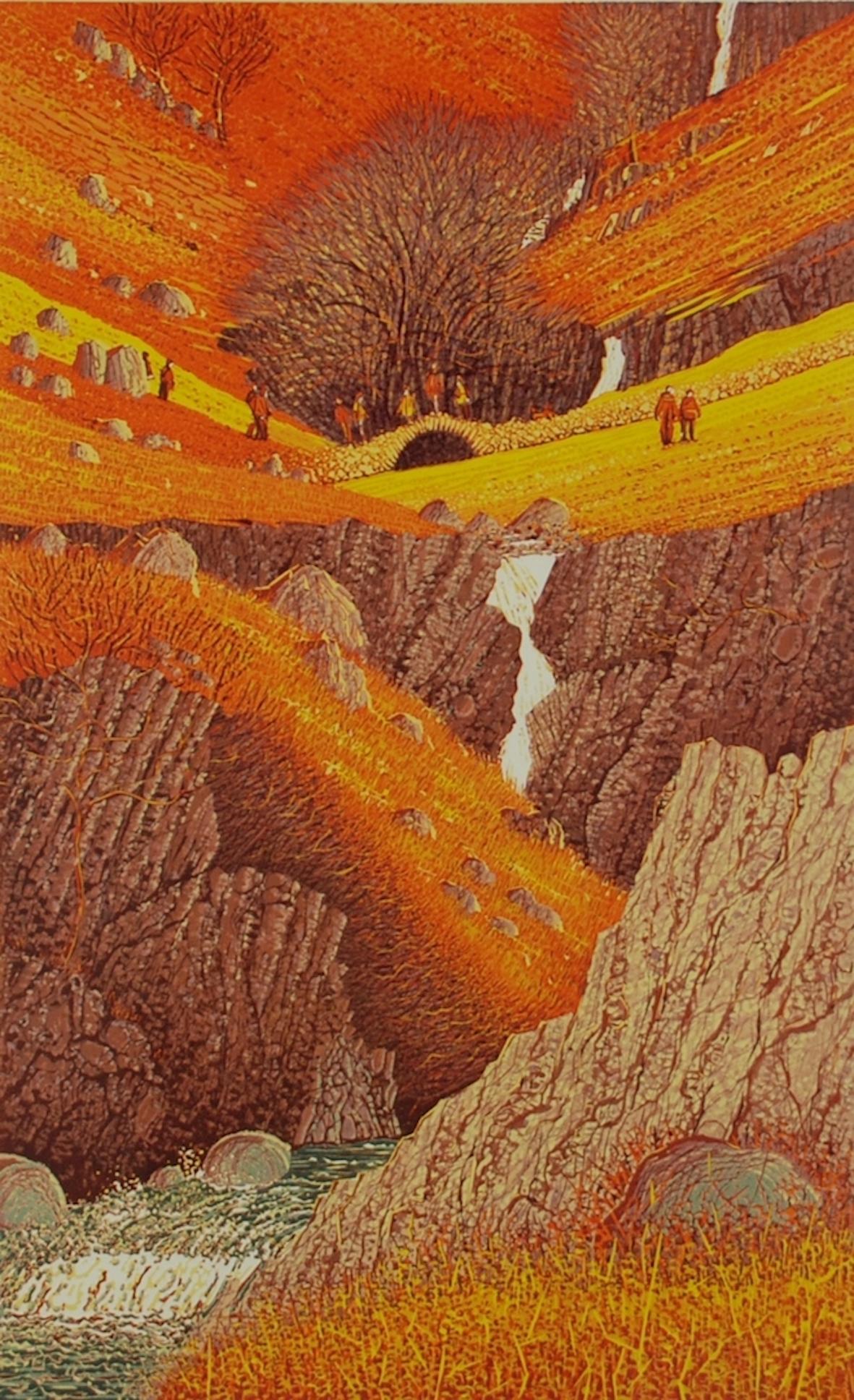 Landscape Print di Mark Pearce - Mark A Pearce, Cross Lingcove Beck, Arte del paesaggio, Arte della campagna