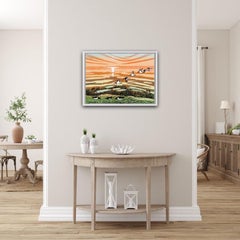 Rob Barnes, Saltmarsh at Low Tide, Stampa linoleografica in edizione limitata, Arte accessibile