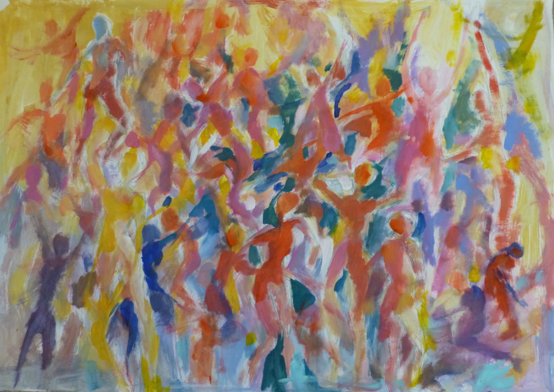 Joanna Commings, Dance Movement 1, Original Abstract Figure Painting, Art Online