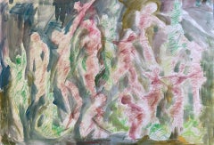 Joanna Commings, Movimento di danza 2, dipinto originale di figura astratta,