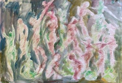 Joanna Commings, Dance Movement 2, peinture abstraite originale de figure,  