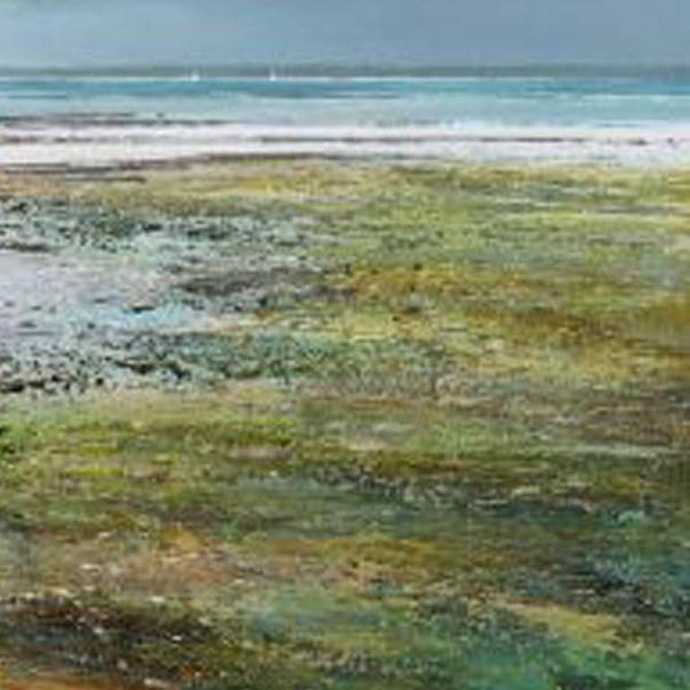 Michael Sanders, A Bracing Walk - Large Canvas Print, Seascape Art, Art Online For Sale 1