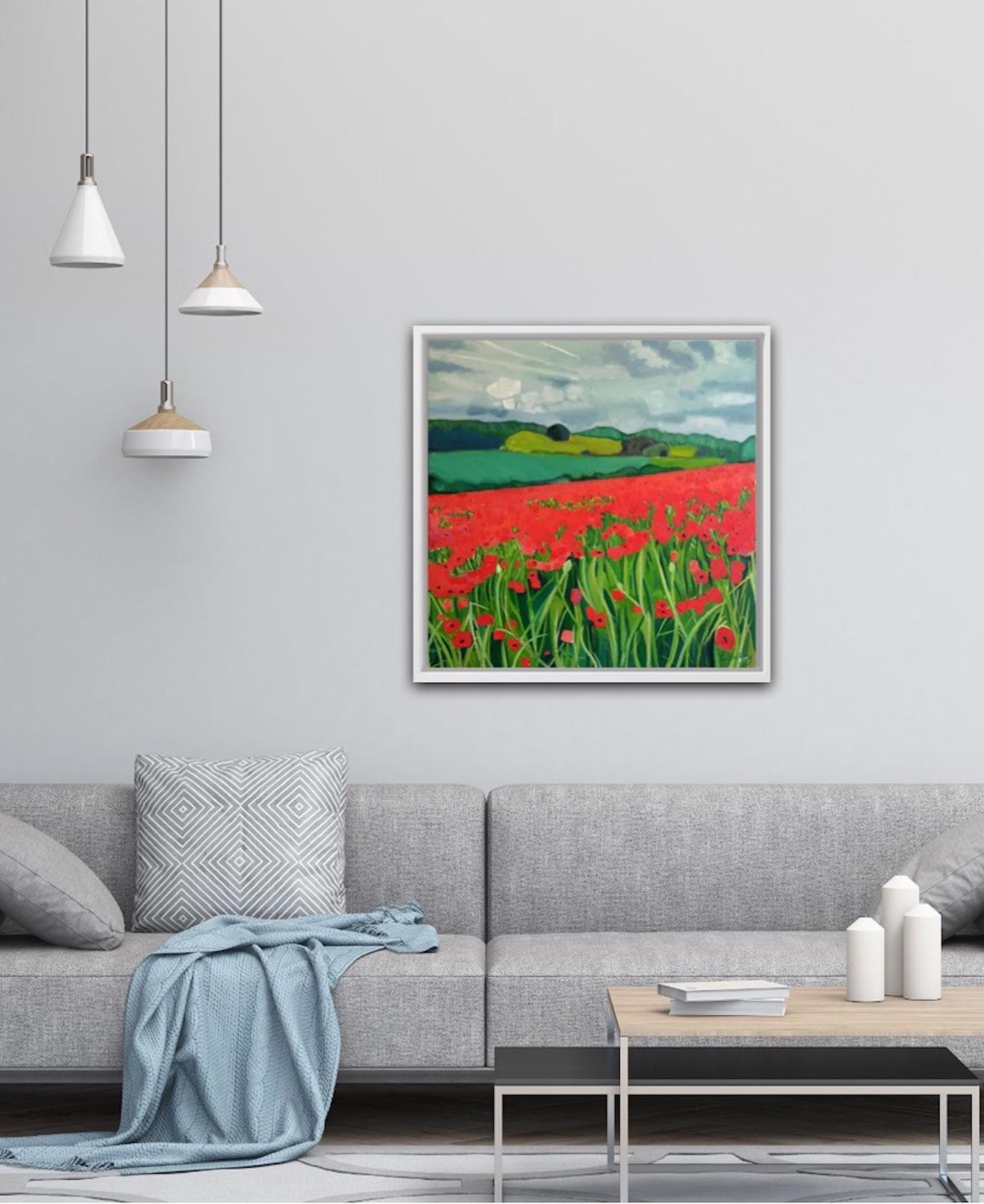 Eleanor Woolley, Poppies Near Naunton 2, Original Painting, Landscape Art 8