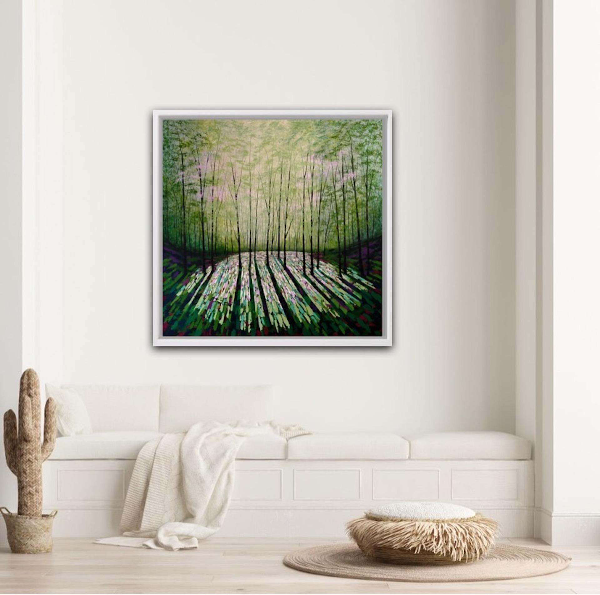 Amanda Horvath, Wild Still Woods, Contemporary Woodland Art, Affordable Art For Sale 4