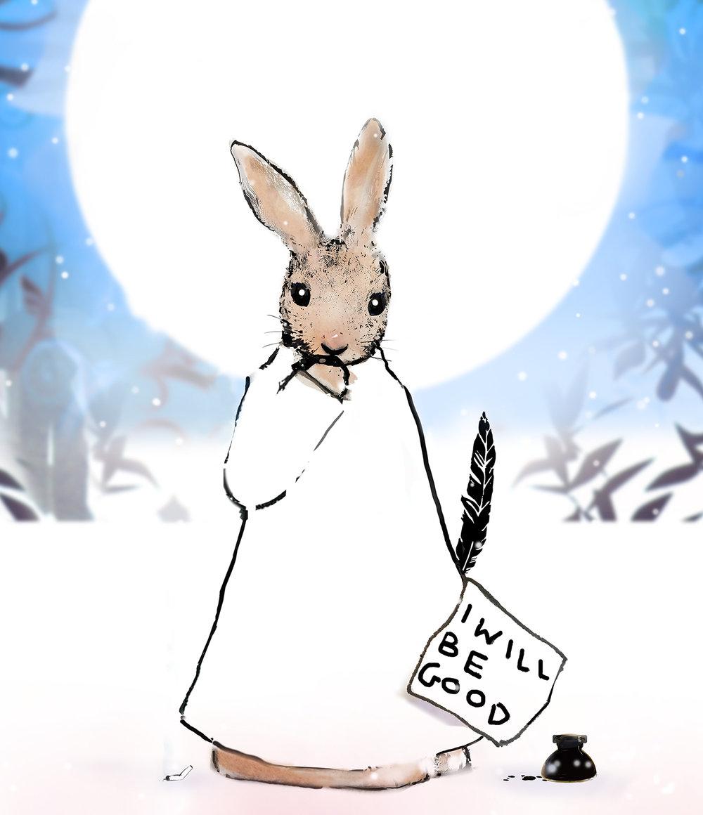 Enero, El Año Feliz, Harry Bunce, Arte animal, Impresión de edición limitada