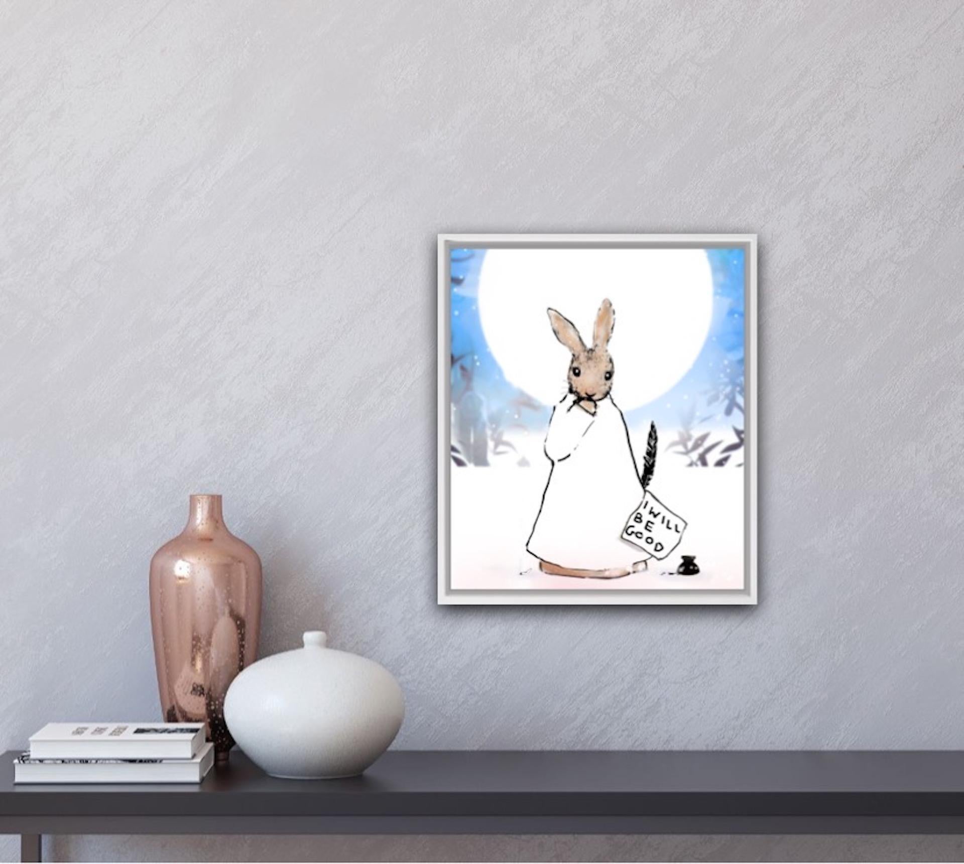 January, The Happy Year, Harry Bunce, Animal art, Limited Edition Print For Sale 4