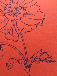 Ellen Williams, Anemone I, Original drawing, Affordable Art, Minimalist Art