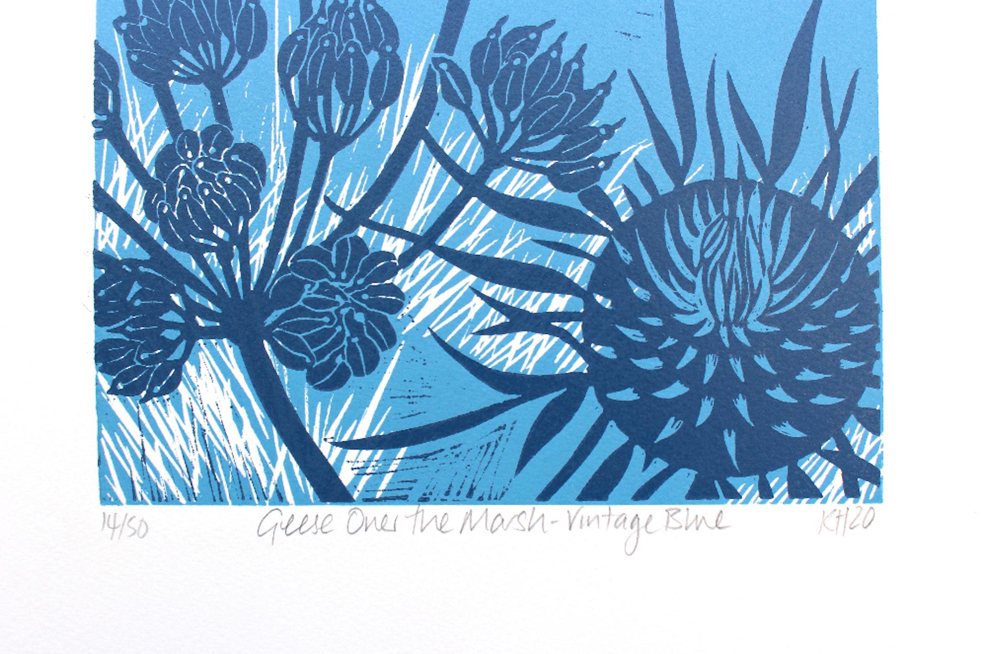 Kate Heiss, Geweihe über dem Marsh, Erschwingliche Kunst, Vogelkunst, Landschaftskunst 2