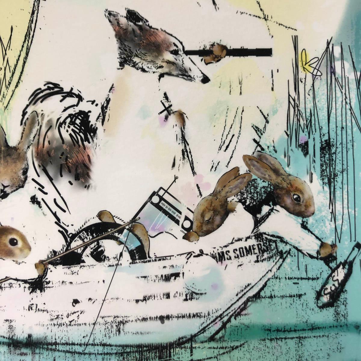 Harry Bunce, juillet, The Happy Year, Affordable Art, Animal Art, Art contemporain en vente 7