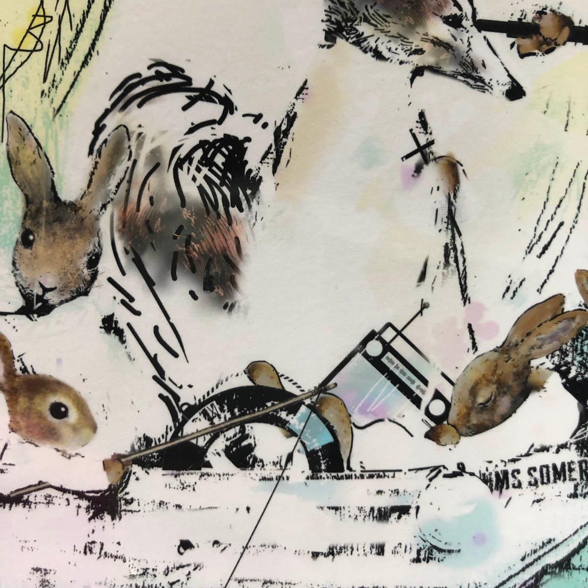 Harry Bunce, Julio, El año feliz, Arte asequible, Arte animal, Arte contemporáneo en venta 9