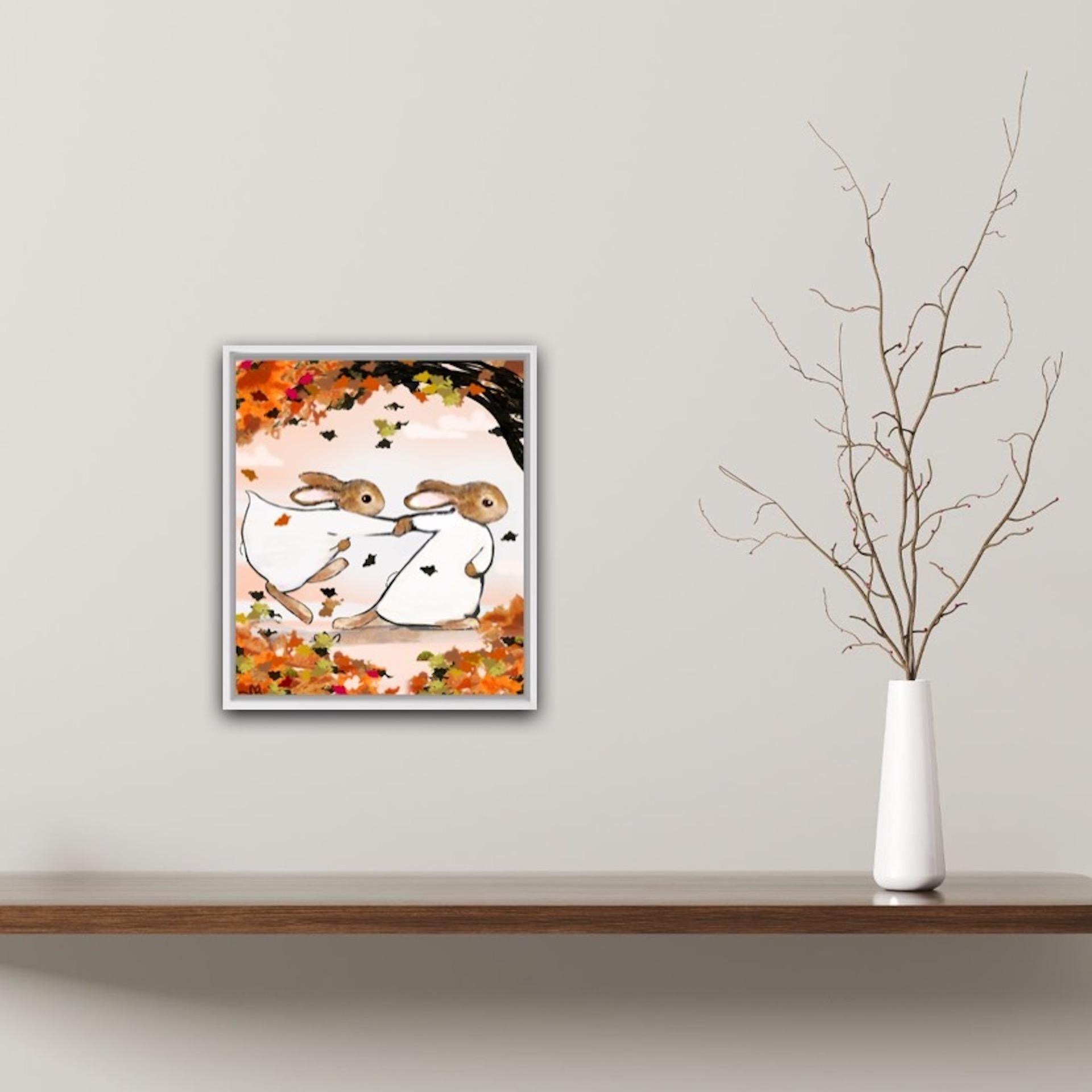 Harry Bunce, ottobre  L'anno felice, Arte accessibile, Arte animale, Arte autunnale in vendita 1