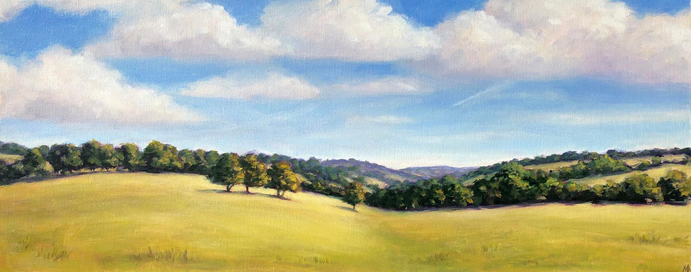 Marie Robinson, September Hills, Original Landscape Painting, Affordable Art