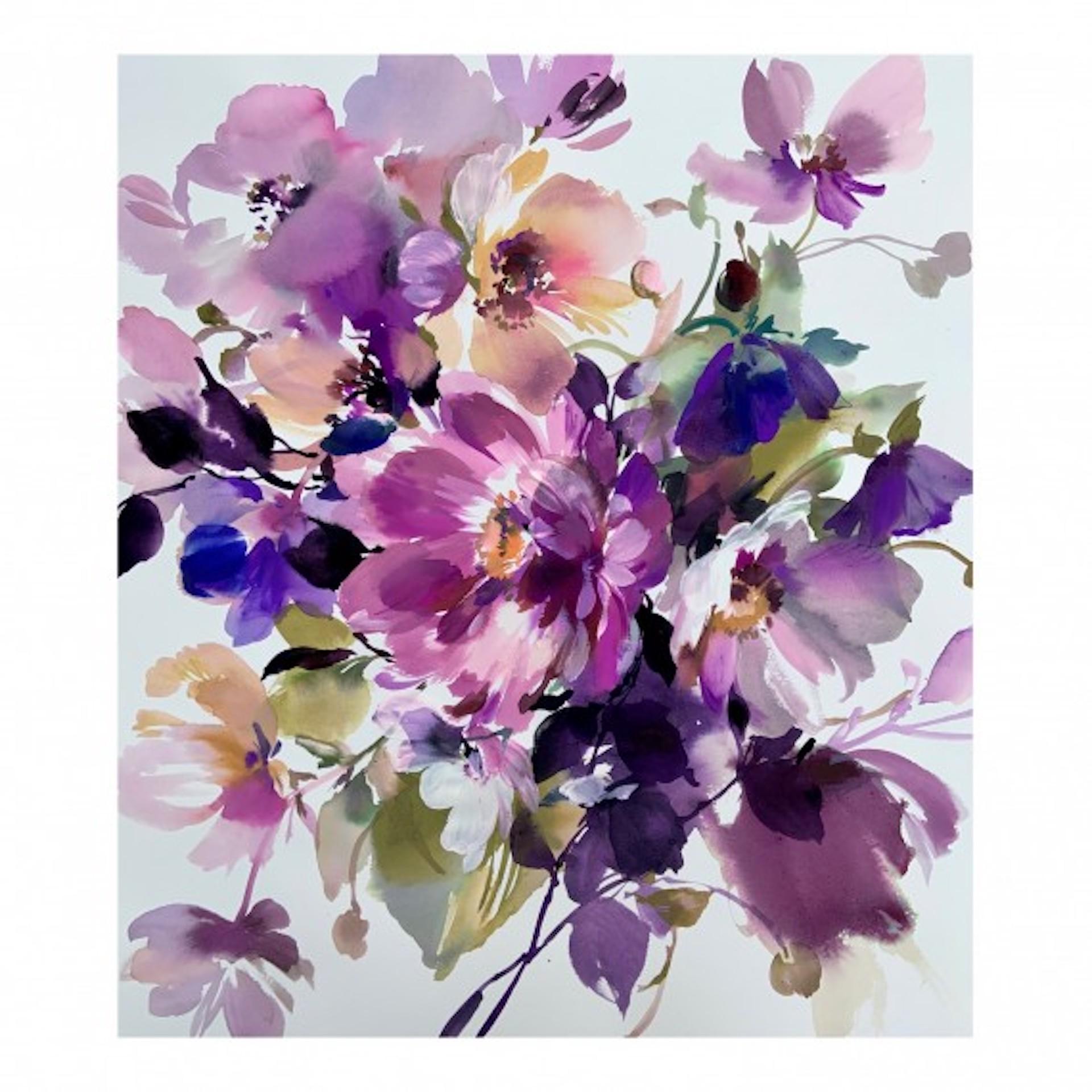 Jo Haran, Peony Love, Original Floral Painting, Contemporary Art, Affordable Art 1