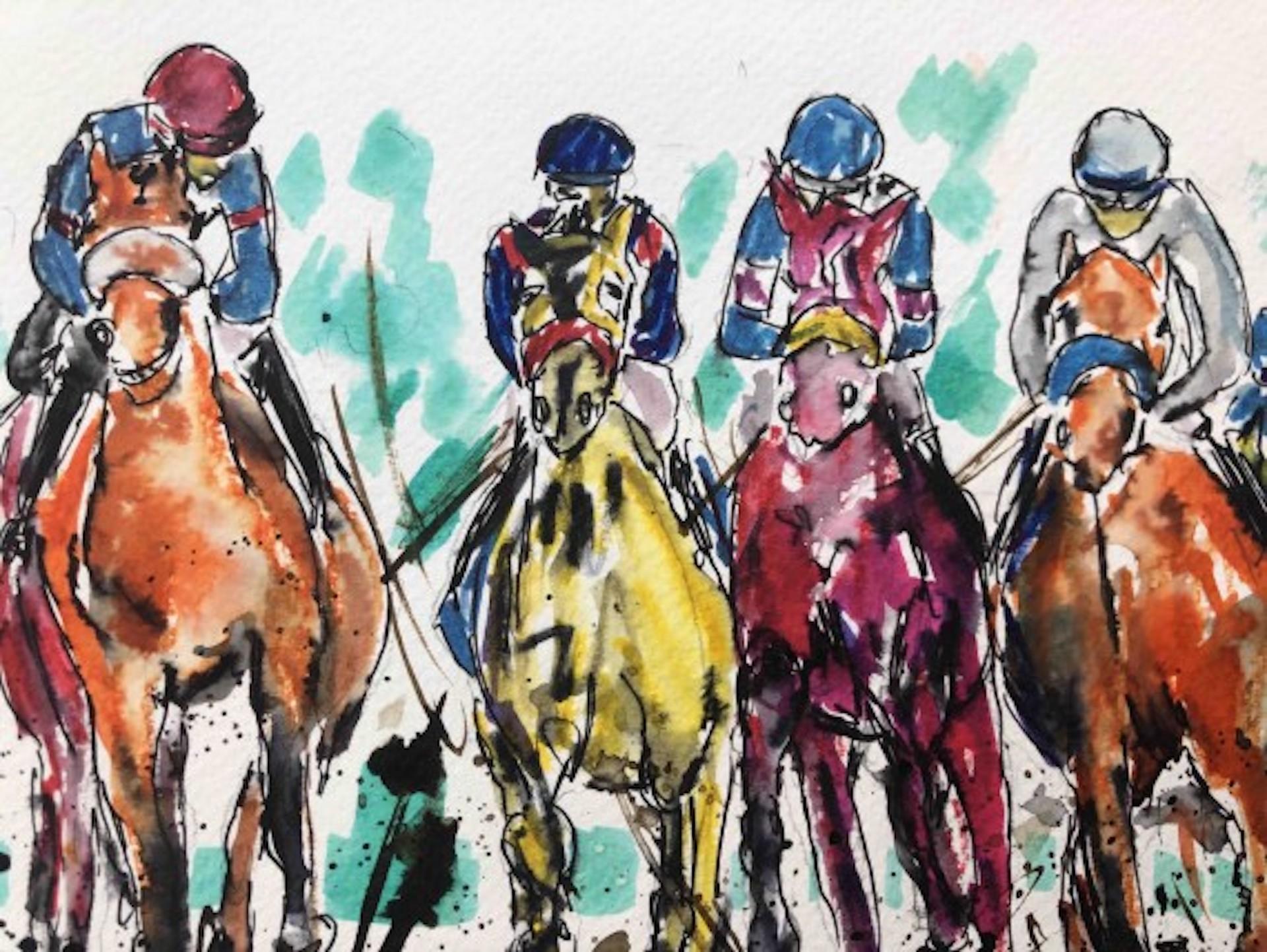 Garth Bayley, Thunder, Contemporary Art, Horse Racing Art, Affordable Art For Sale 1