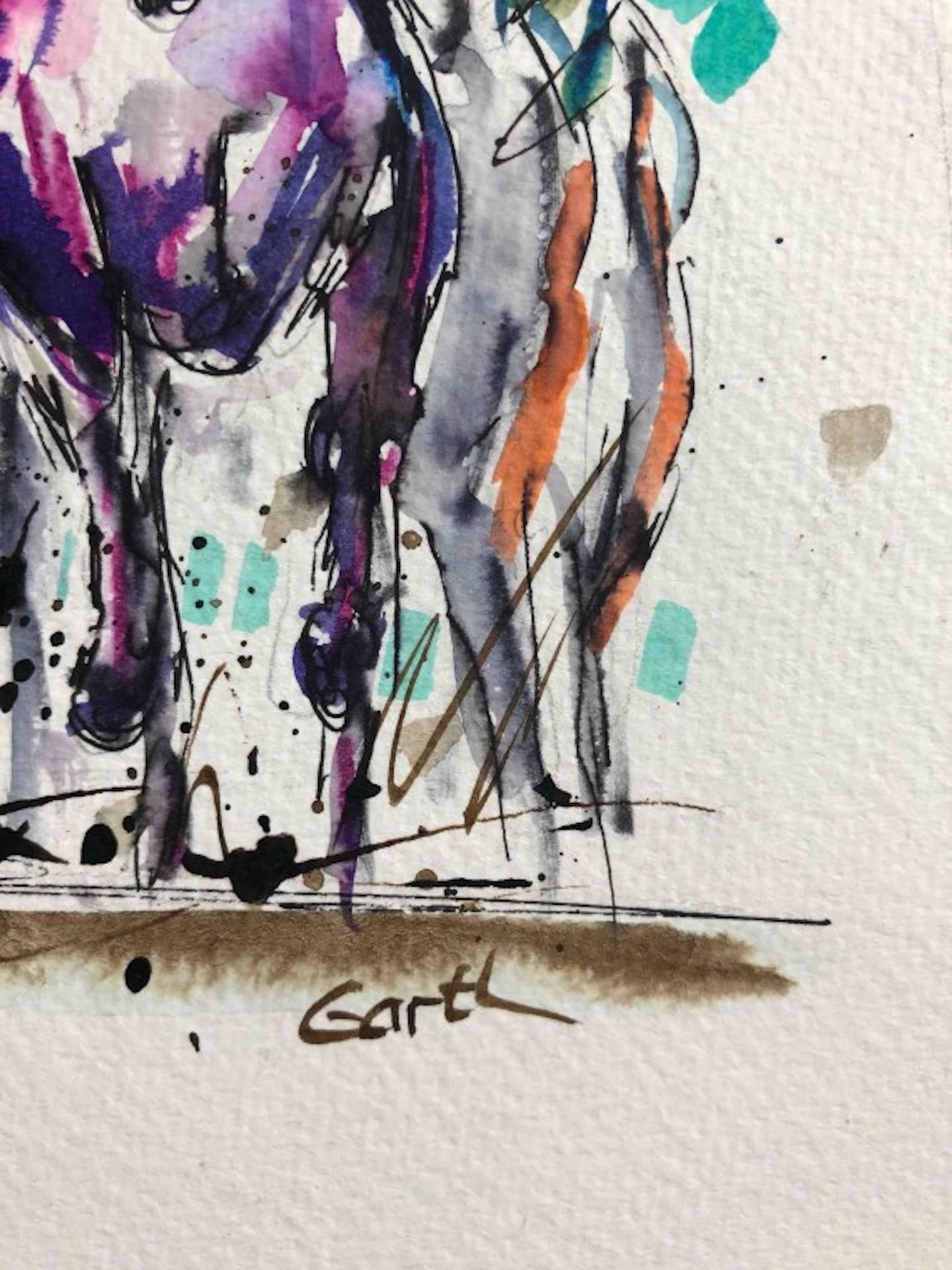 Garth Bayley, Thunder, Contemporary Art, Horse Racing Art, Affordable Art For Sale 2