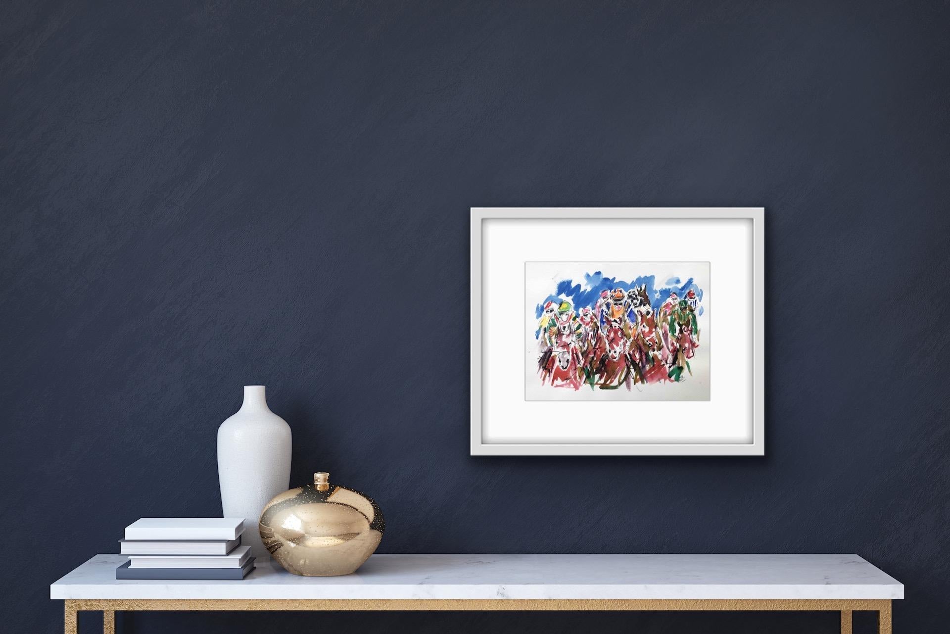 Garth Bayley, Herz des Rennens, Pferderennen-Kunst, zeitgenössische Kunst, Kunst Online im Angebot 7