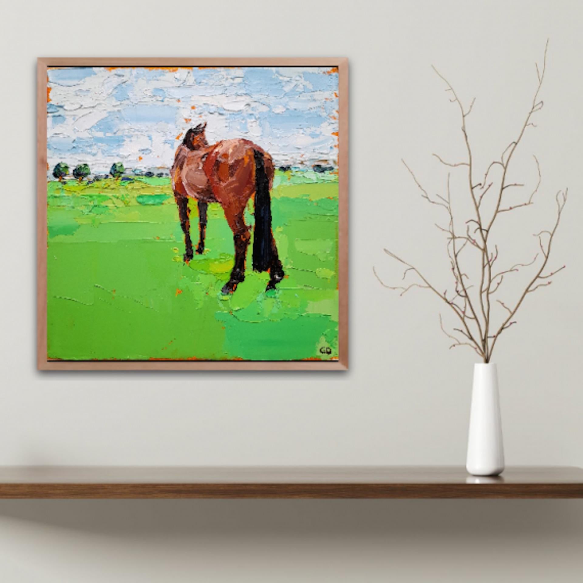 Georgie Dowling, Gazing Horse, Horse Painting, Original Painting, Affordable Art 7